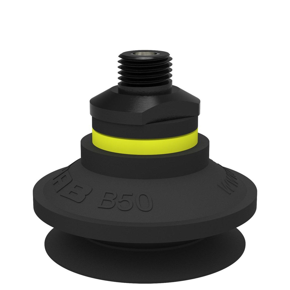 Suction cup B50 Nitrile-PVC, 1/4" NPT male, with mesh filter - 1