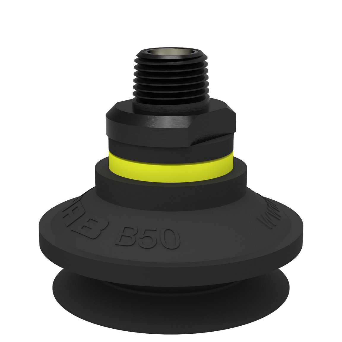 Suction cup B50 Nitrile-PVC, 3/8" NPT male, with mesh filter - 1