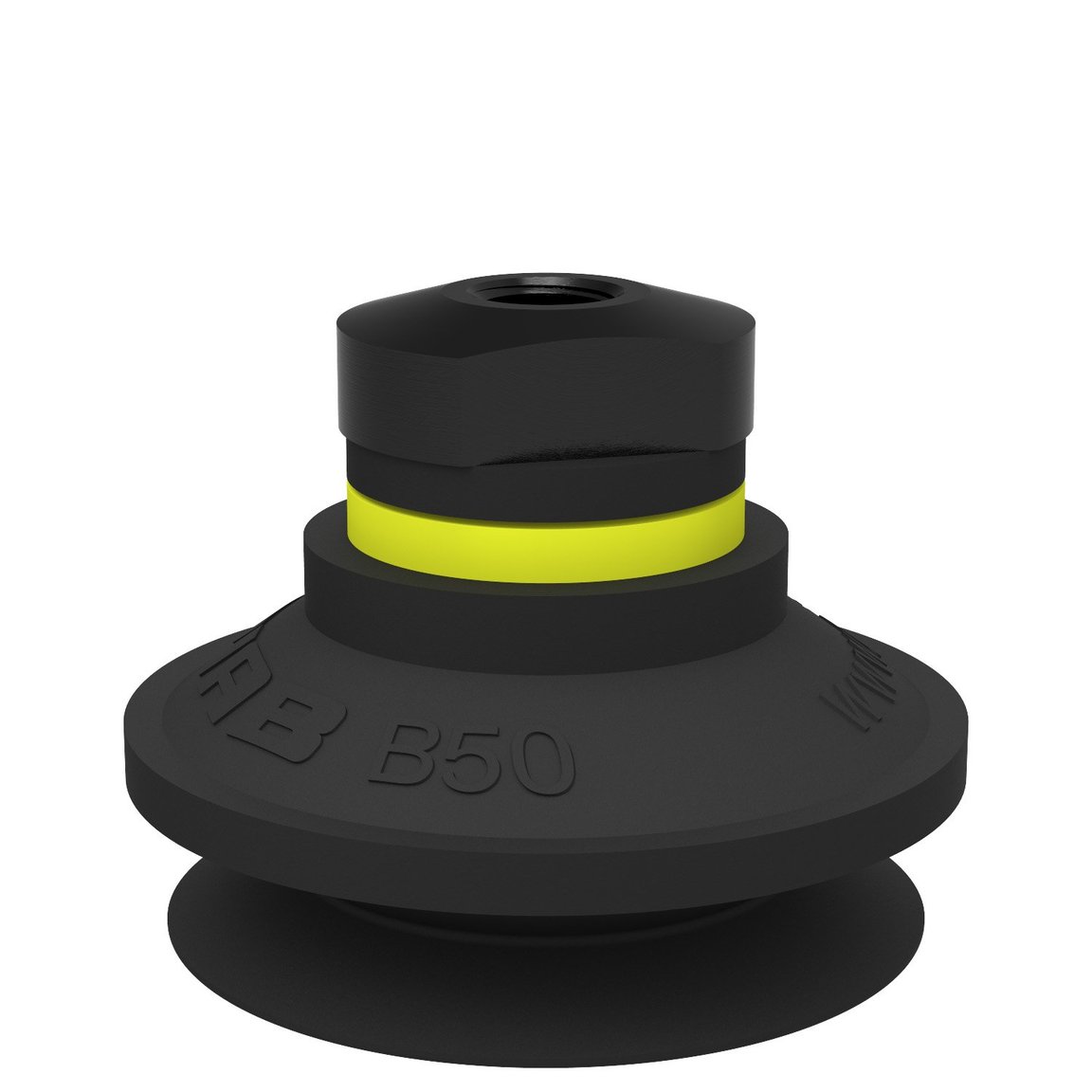 Suction cup B50 Nitrile-PVC, 1/8" NPSF female, with dual flow control valve