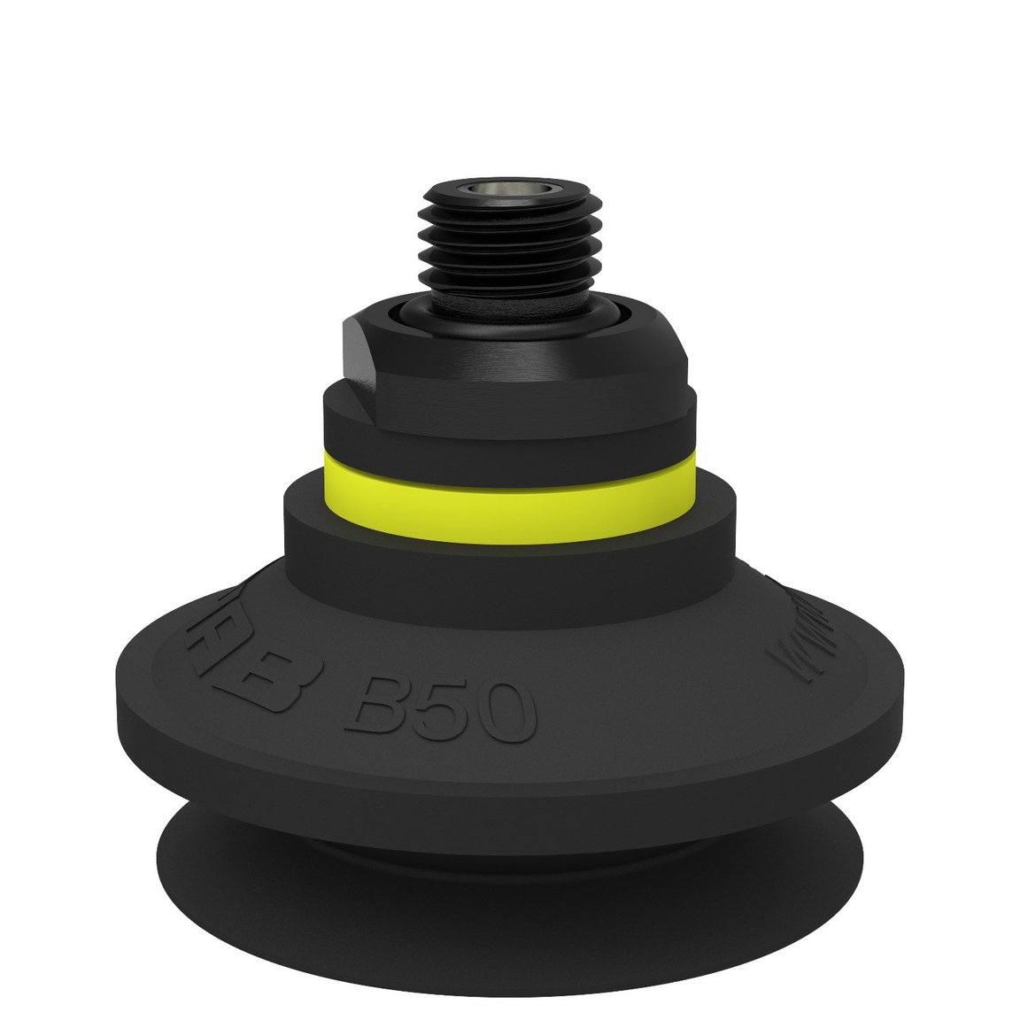 Ventouse B50 Nitrile-PVC, G1/4" mâle, avec filtre maille et limiteur de débit