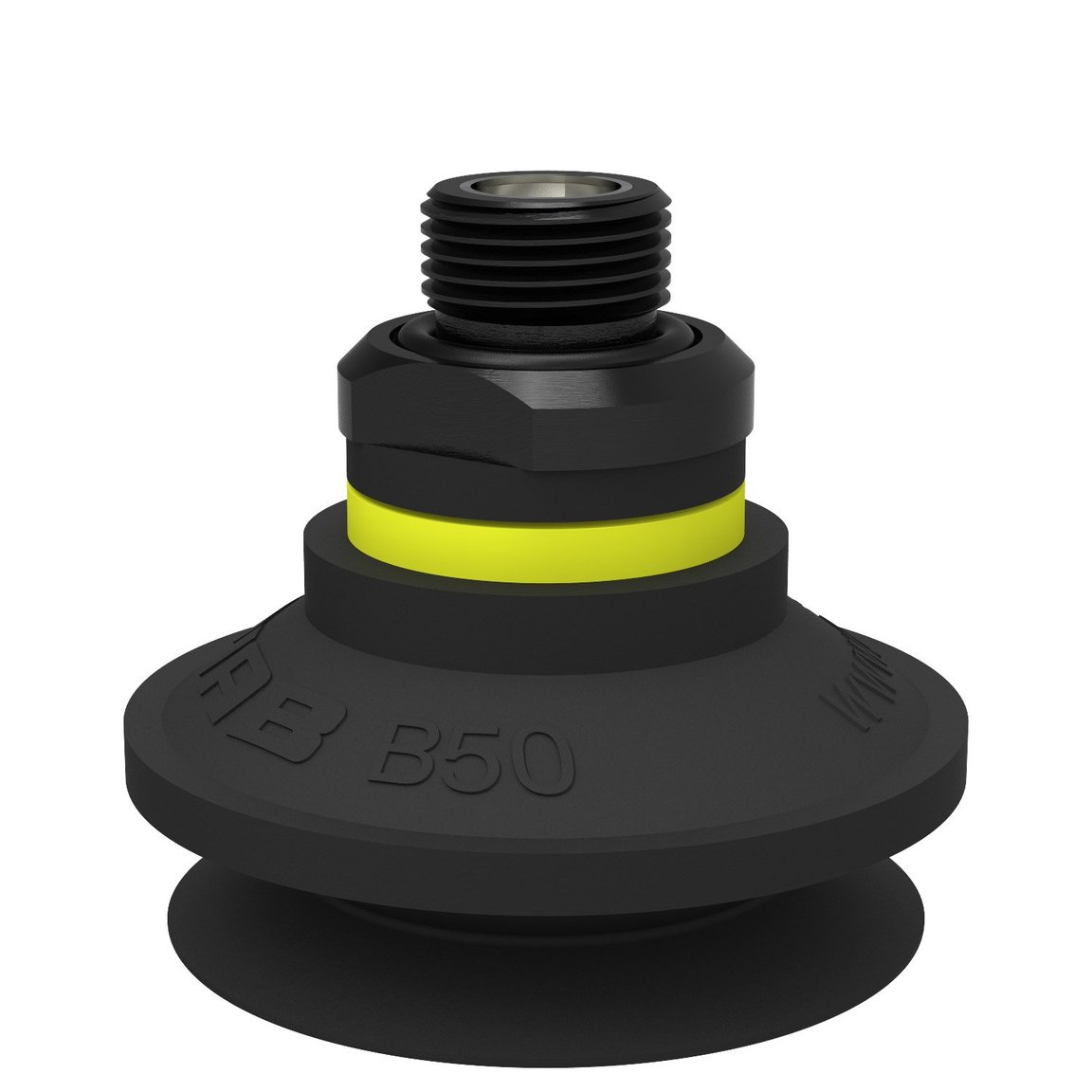 Suction cup B50 Nitrile-PVC, G3/8" male, with mesh filter and dual flow control valve