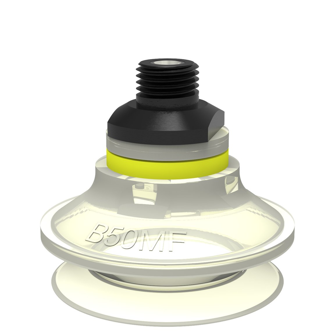 Suction cup B50MF Thermoelastic polyurethane, 1/4" NPT male, with mesh filter