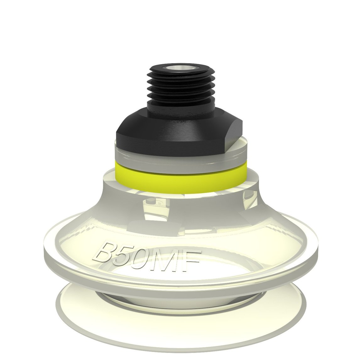 Suction cup B50MF Thermoelastic polyurethane, 1/4" NPT male, with mesh filter - 1