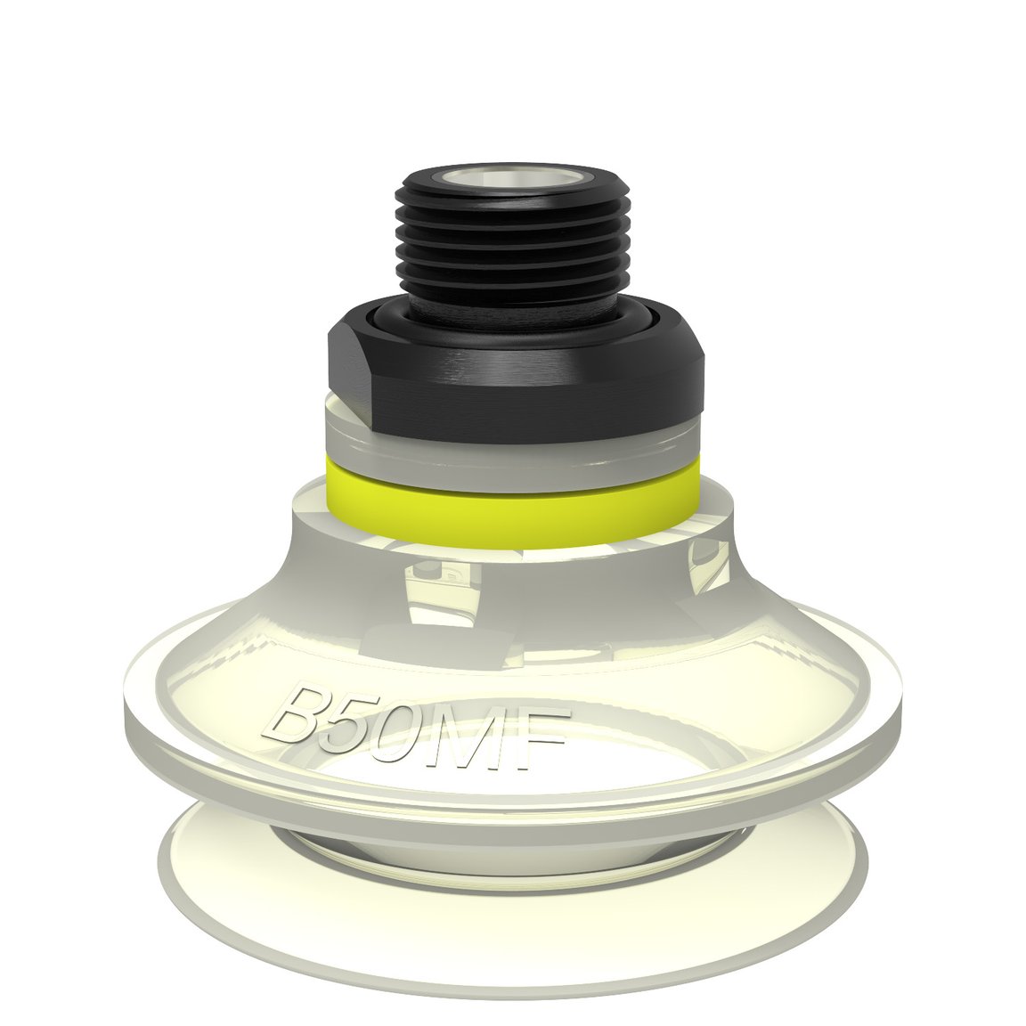Suction cup B50MF Thermoelastic polyurethane, G3/8" male, with mesh filter