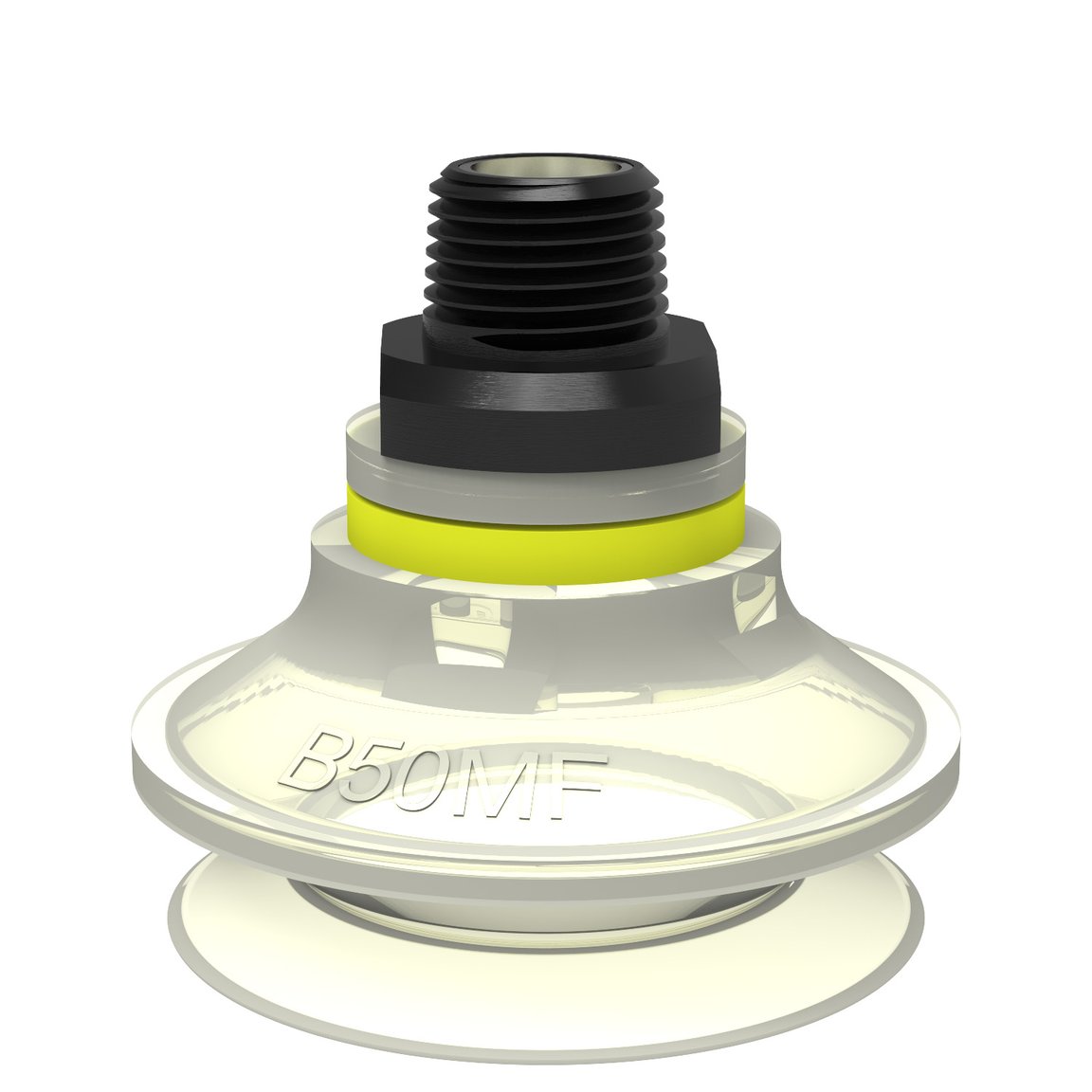 Suction cup B50MF Thermoelastic polyurethane, NPT3/8" male, with mesh filter - 1