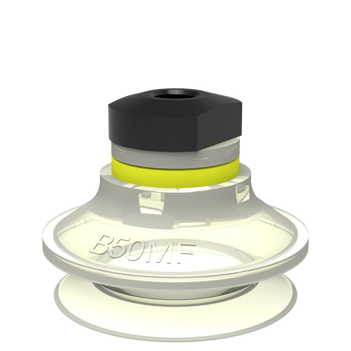 Suction cup B50MF Thermoelastic polyurethane, 1/8" NPSF female, with dual flow control valve
