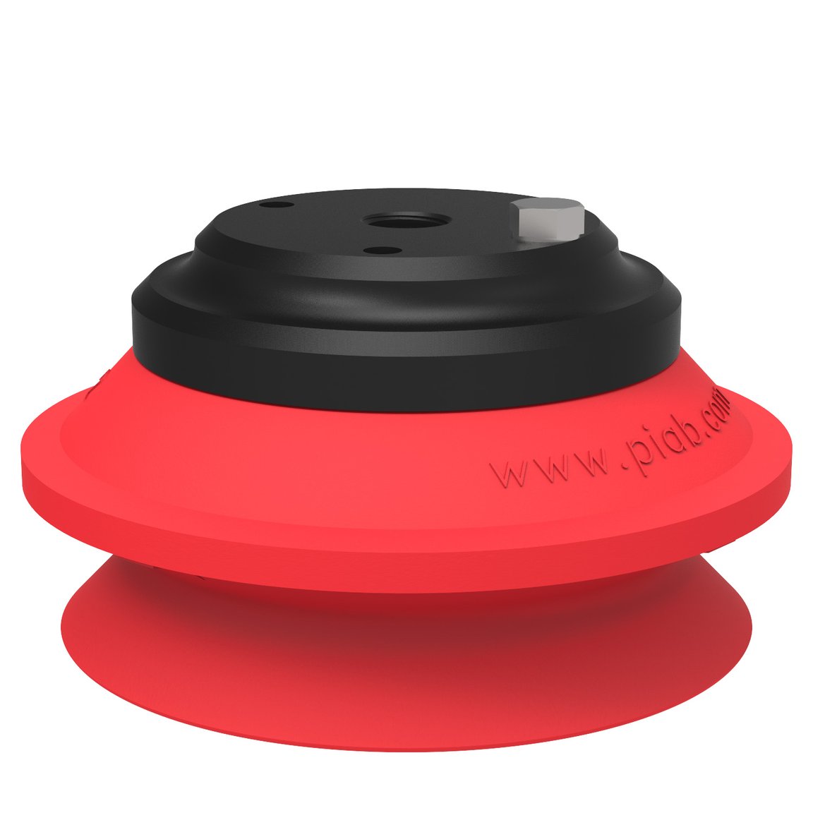 Suction cup B75-2 Silicone, 1/4" NPT female Al, with mesh filter & 10-32 addl. conn.
