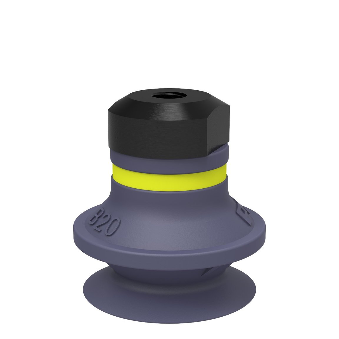 Suction cup B20 HNBR, M5 female, with dual flow control valve