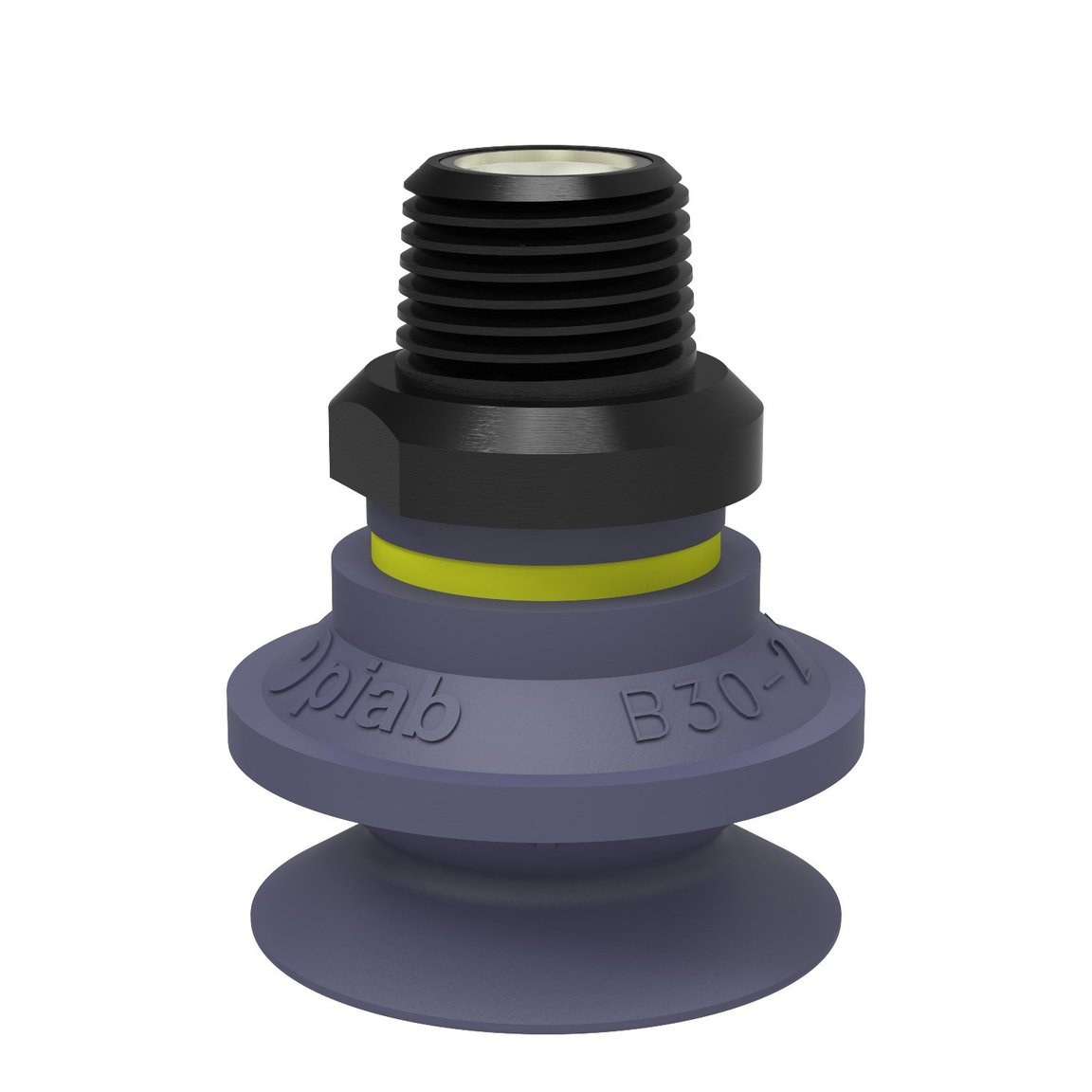 Suction cup B30-2 HNBR, NPT3/8" male, with dual flow control valve - 1