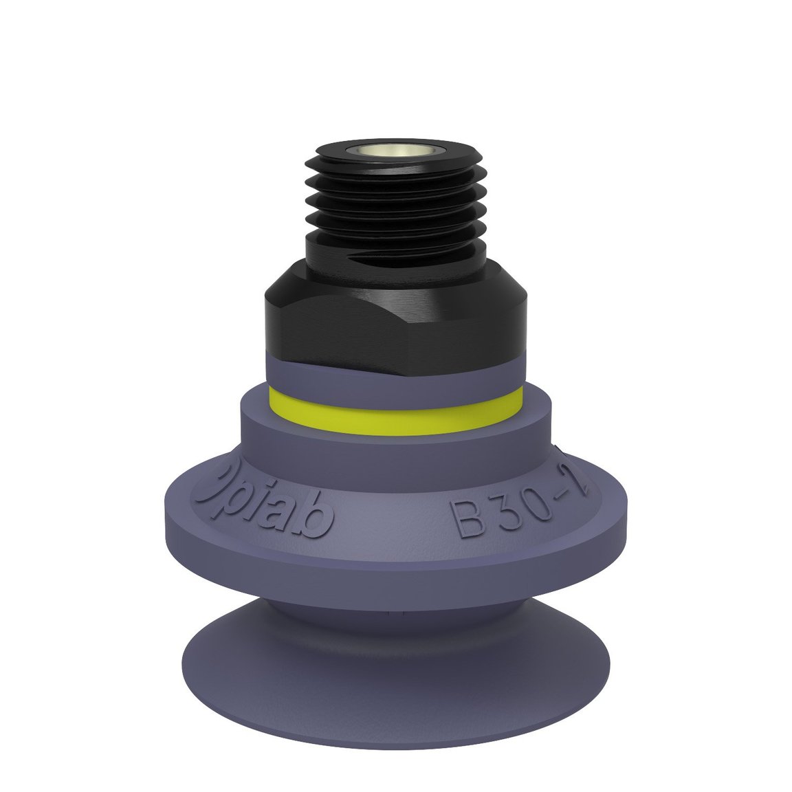 Suction cup B30-2 HNBR, 1/4" NPT male, with dual flow control valve