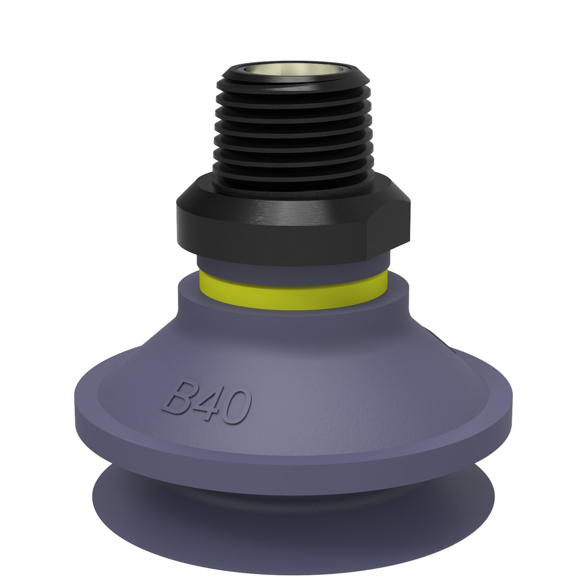 Suction cup B40 HNBR, NPT3/8" male, with dual flow control valve - 1