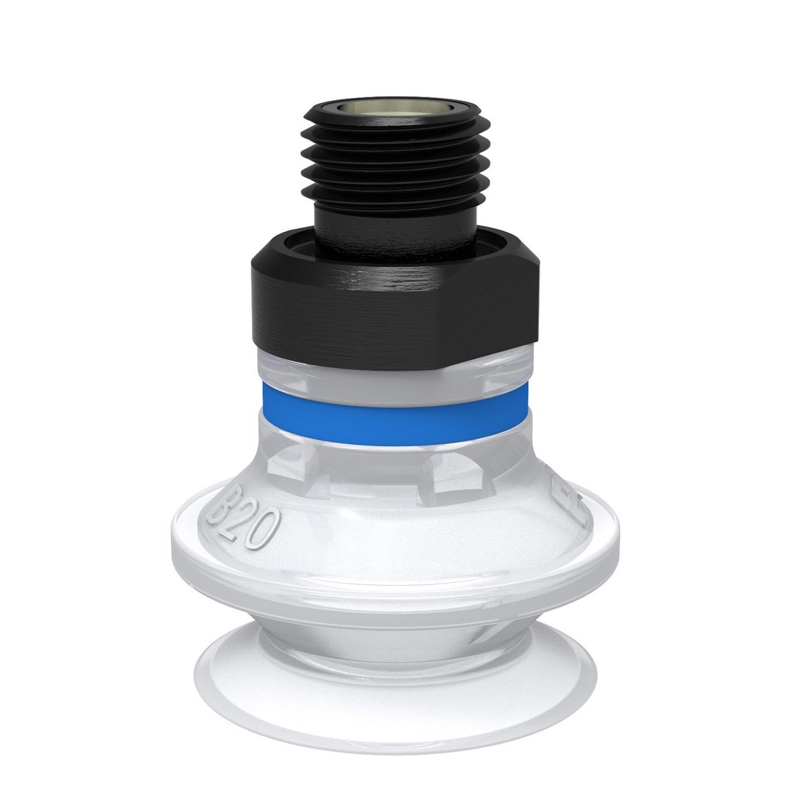Suction cup B20 Silicone FCM, G1/8" male, with mesh filter - 1