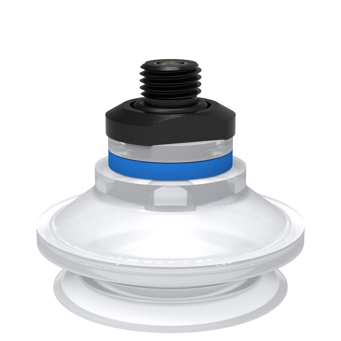 Suction cup B50-2 Silicone FCM with filter, G1/4" male, with mesh filter - 1