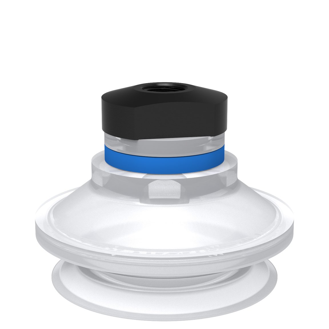 Suction cup B50-2 Silicone FCM with filter, 1/8" NPSF female, with mesh filter - 1