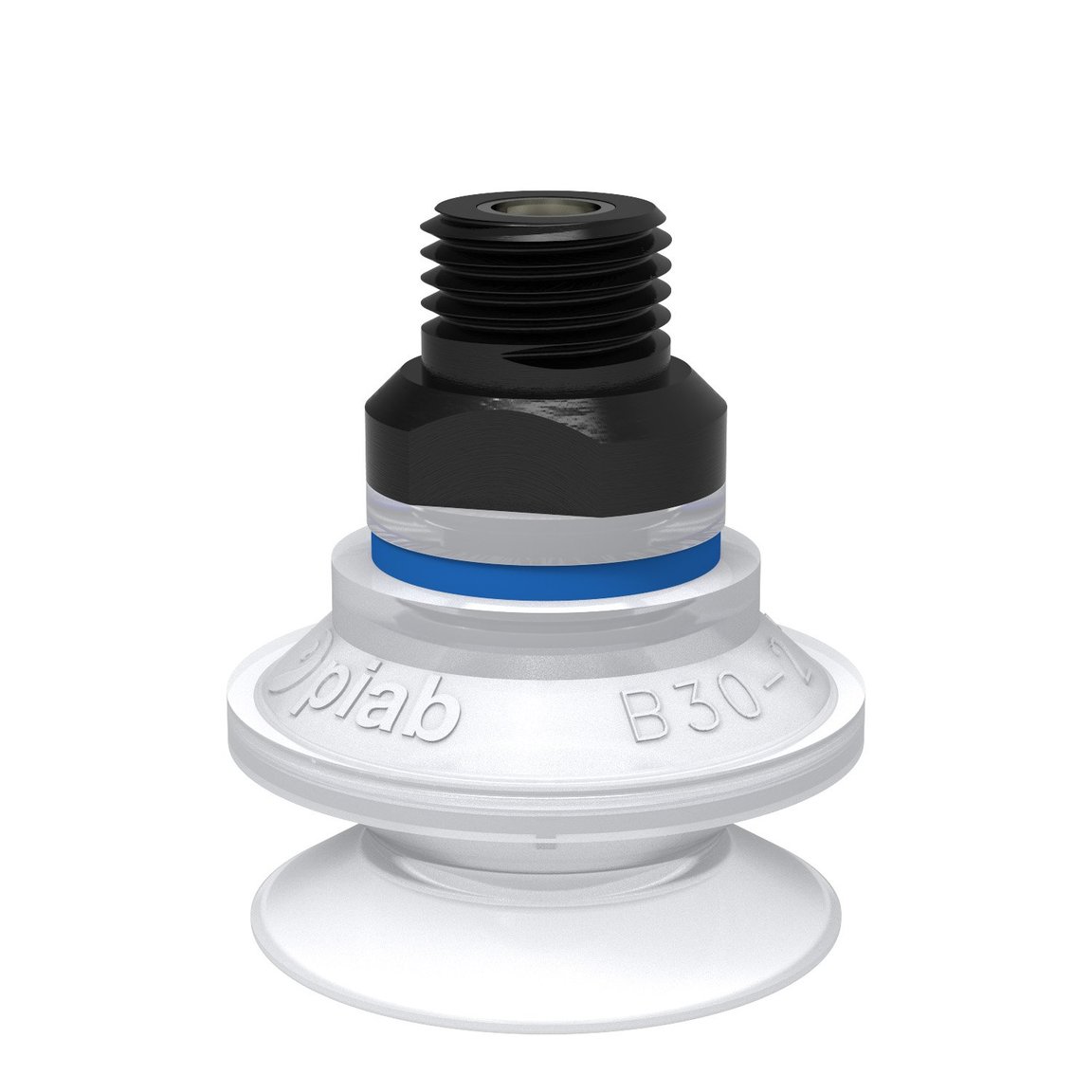 Suction cup B30-2 Silicone FCM, 1/4" NPT male, with mesh filter - 1