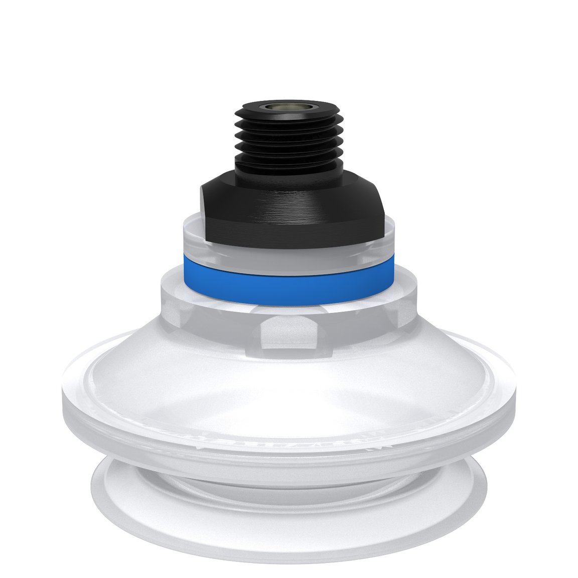 Suction cup B50-2 Silicone FCM with filter, 1/4" NPT male, with mesh filter - 1