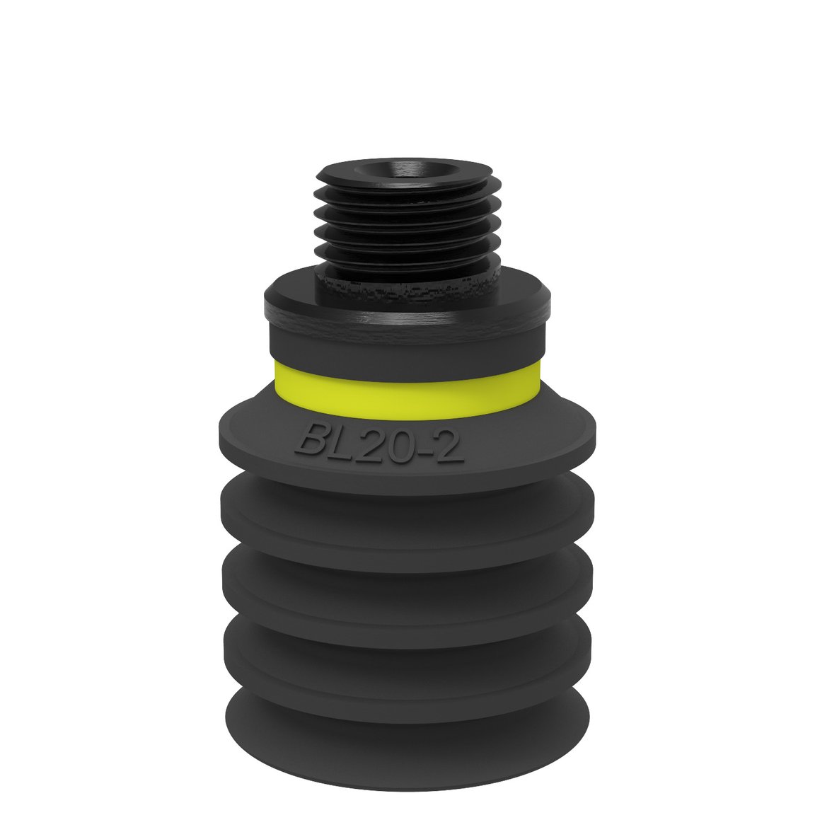 Suction cup BL20-2 Chloroprene, G1/8" male/M5 female, with mesh filter