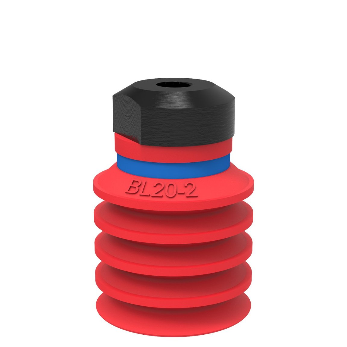 Ventosa BL20-2 Silicone, M5 femmina con valvola di controllo del flusso - 1