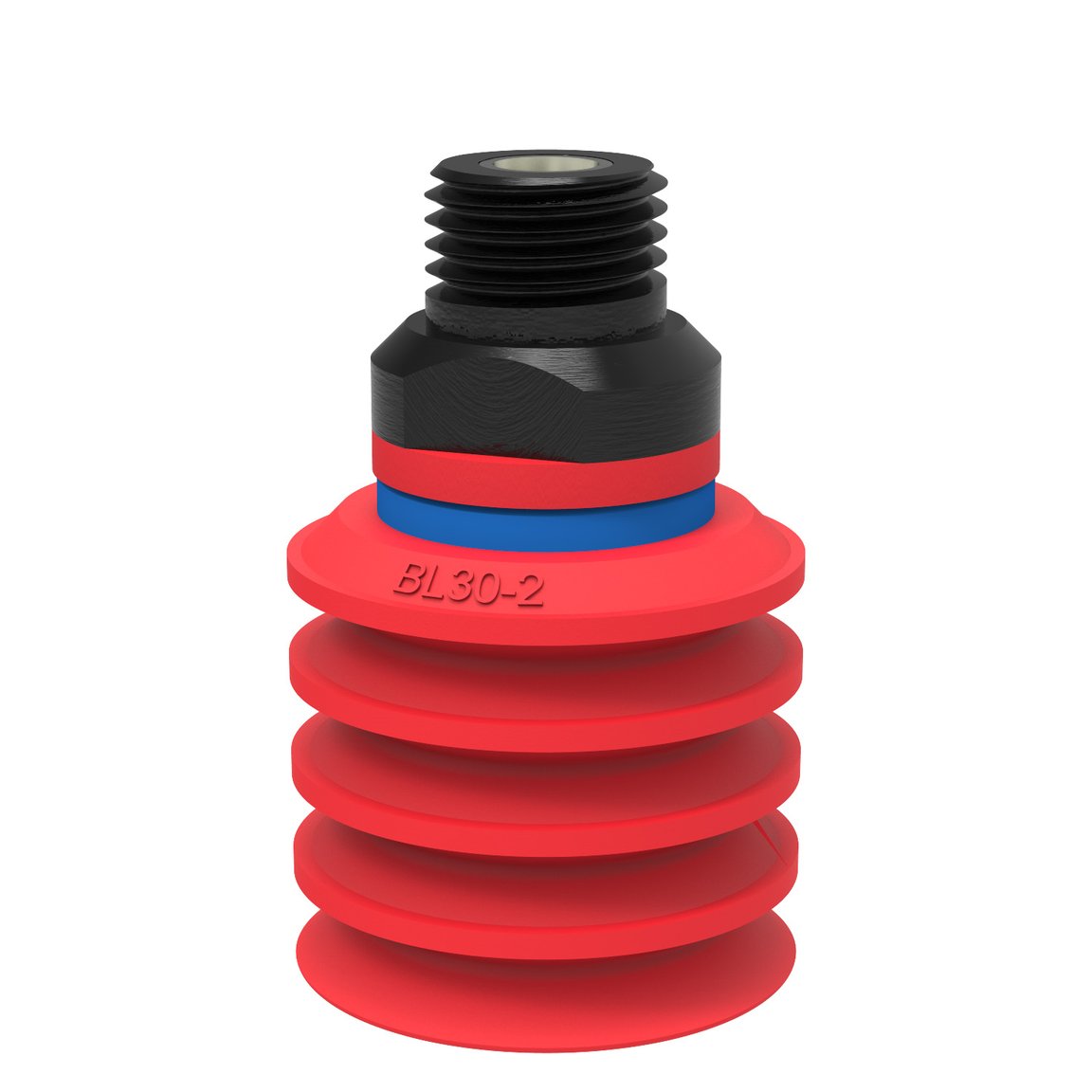 Suction cup BL30-2 Silicone, 1/4" NPT male, with dual flow control valve - 1