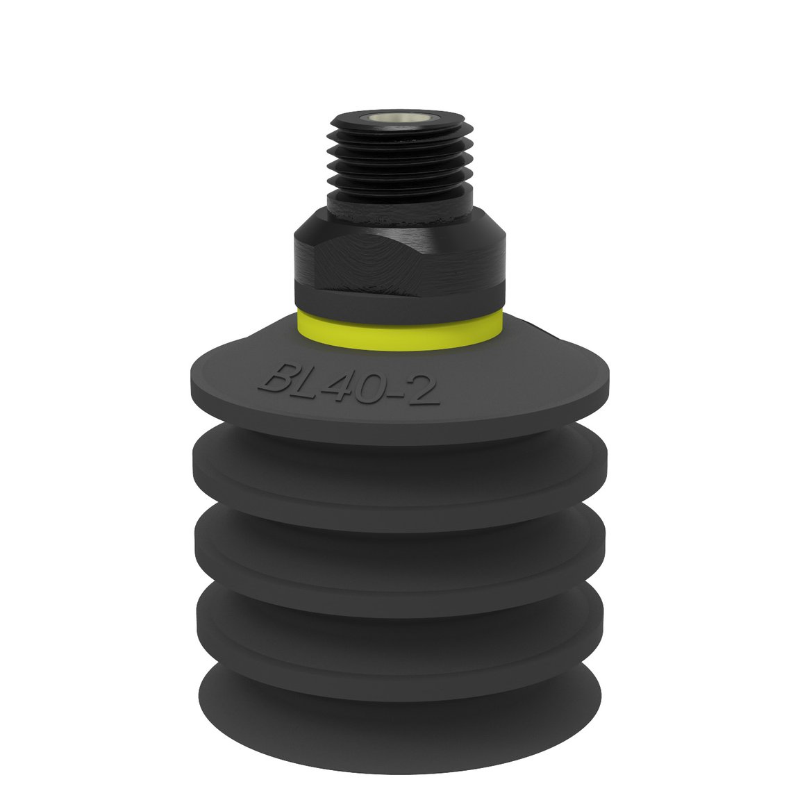 Suction cup BL40-2 Chloroprene, 1/4" NPT male, with dual flow control valve - 1