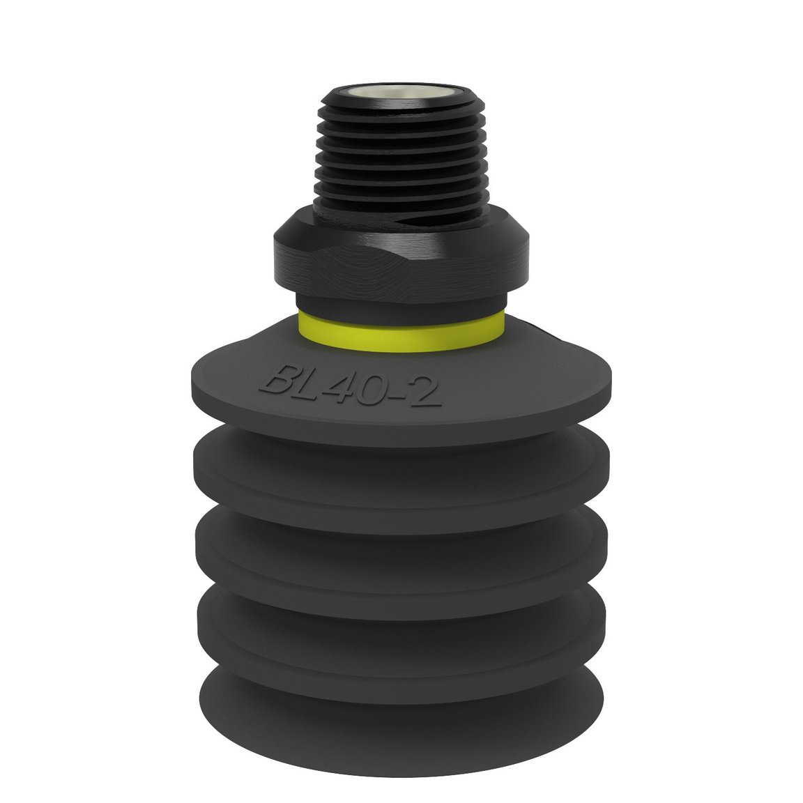 Suction cup BL40-2 Chloroprene, NPT3/8" male, with dual flow control valve