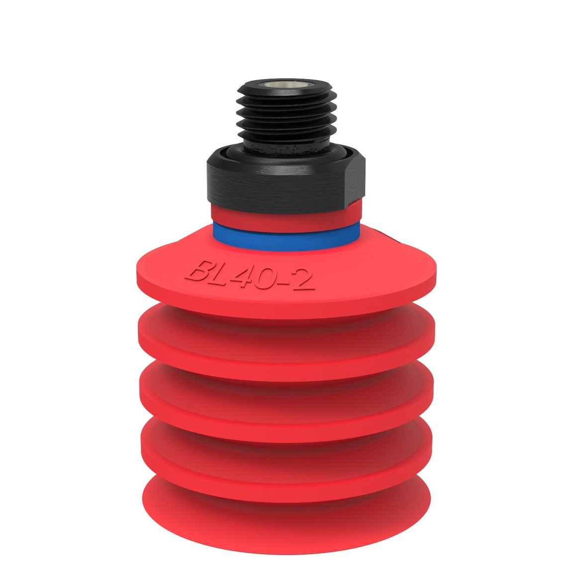 Saugnapf BL40-2 Silikon, G1/4" Aussengewinde, mit Filtersieb und Drossel-Rückschlagventil - 1