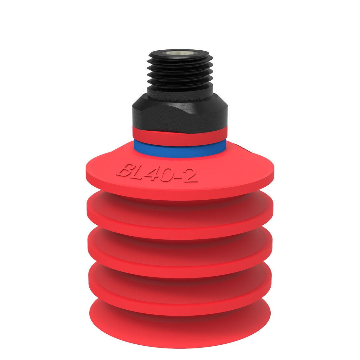 Suction cup BL40-2 Silicone, 1/4" NPT male, with dual flow control valve - 1