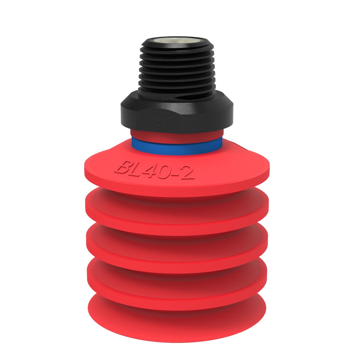Suction cup BL40-2 Silicone, 3/8" NPT male, with dual flow control valve - 1