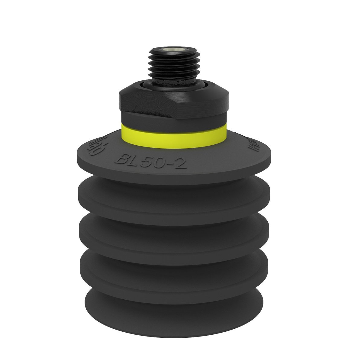 Suction cup BL50-2 Chloroprene, G1/4" male, with mesh filter and dual flow control valve - 1