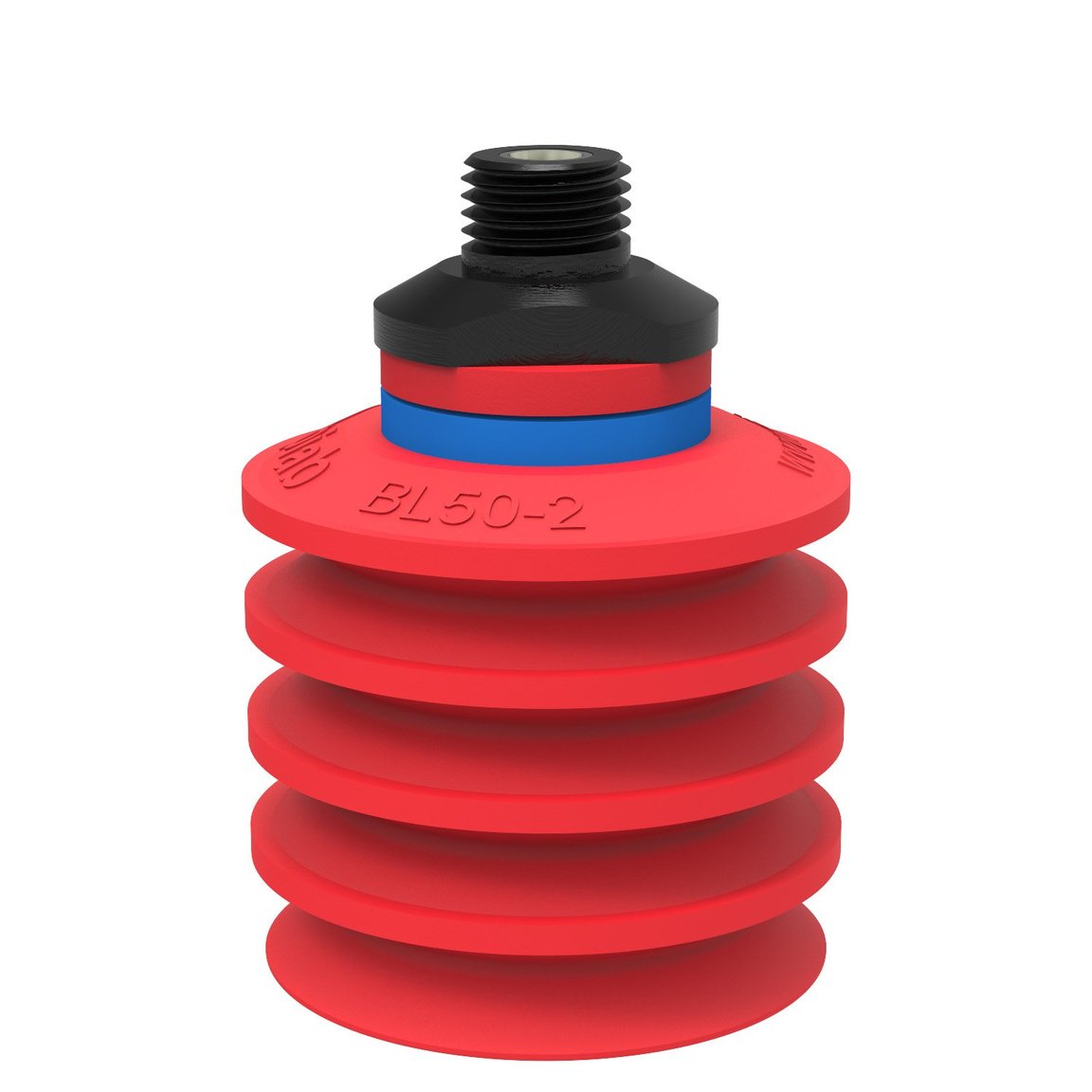 Suction cup BL50-2 Silicone, 1/4" NPT male, with dual flow control valve - 1