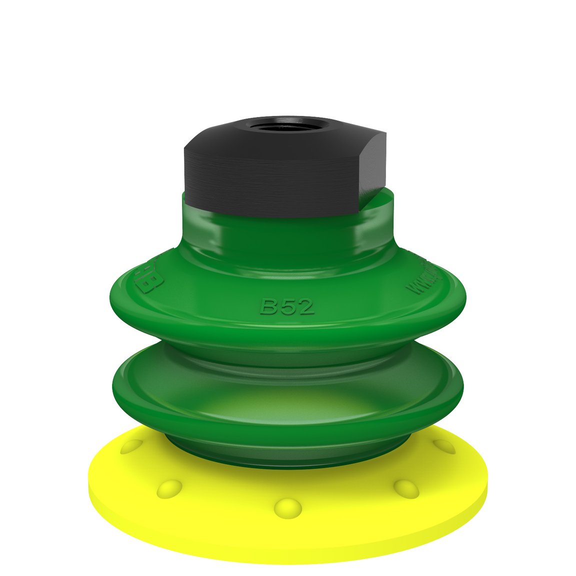 Suction cup BX52P Polyurethane 30/60 with filter, 1/8" NPSF female, with dual flow control valve