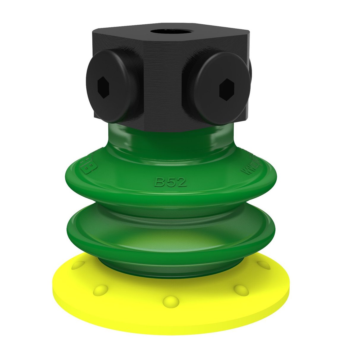 Suction cup BX52P Polyurethane 30/60 with filter, 5x1/8" NPSF female, with dual flow control valve