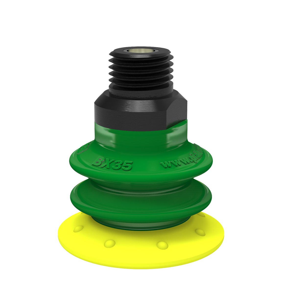 Ventouse BX35P Polyuréthane 30/60 avec filtre, 1/4" NPT mâle, avec filtre maille