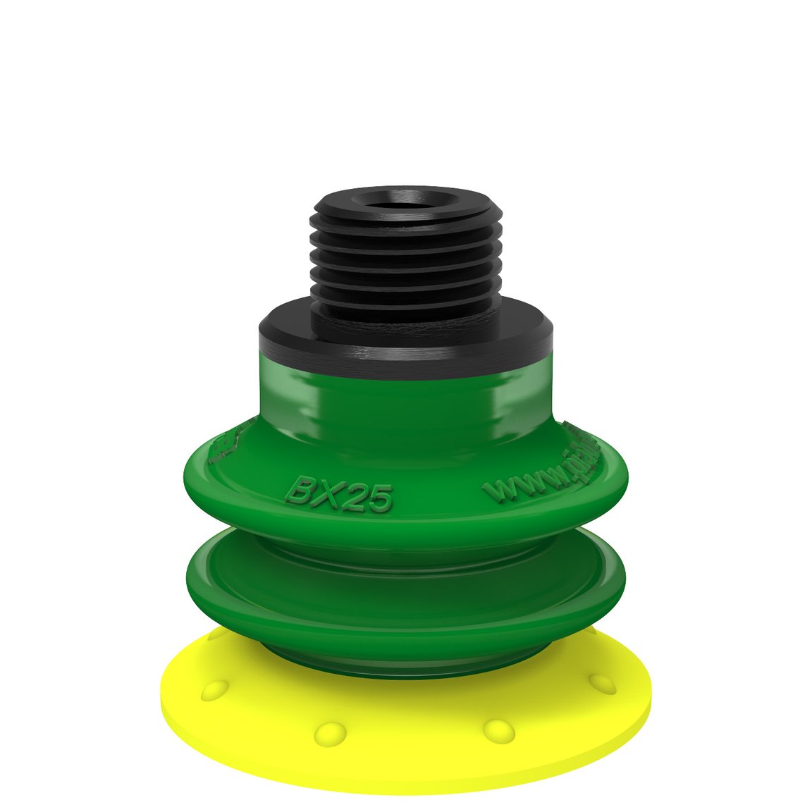 Suction cup BX25P Polyurethane 30/60 with filter, G1/8" male / M5 female, with dual flow control valve