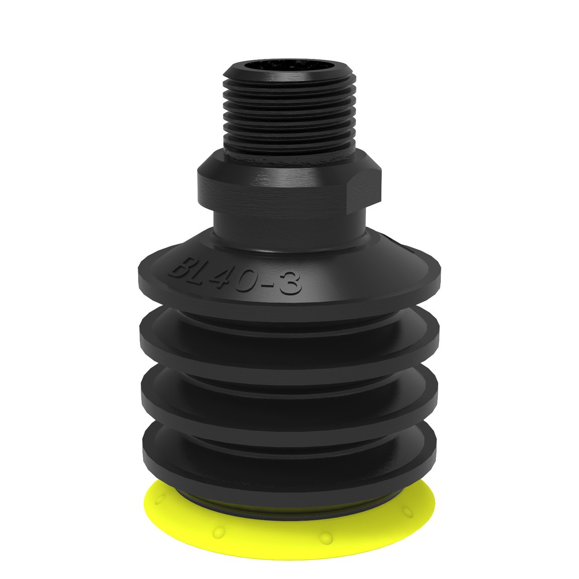 Suction cup BL40-3P Polyurethane 30/70, 3/8" NPT male - 1