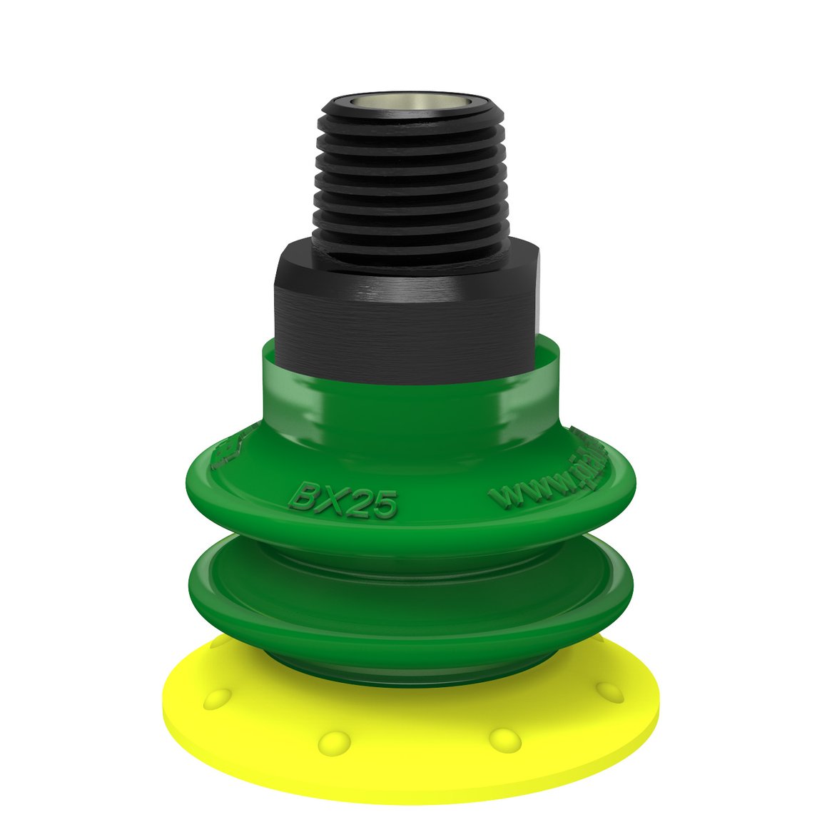 Suction cup BX25P Polyurethane 60 with filter, G1/8" male, with dual flow control valve - 1
