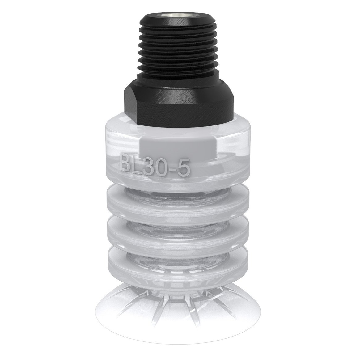 Suction cup BL30-5 Silicone FCM, 1/4" NPT male - 1