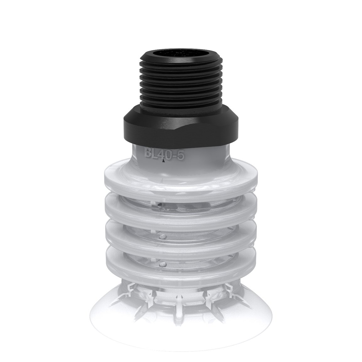 Suction cup BL40-5 Silicone FCM, 3/8" NPT male - 1