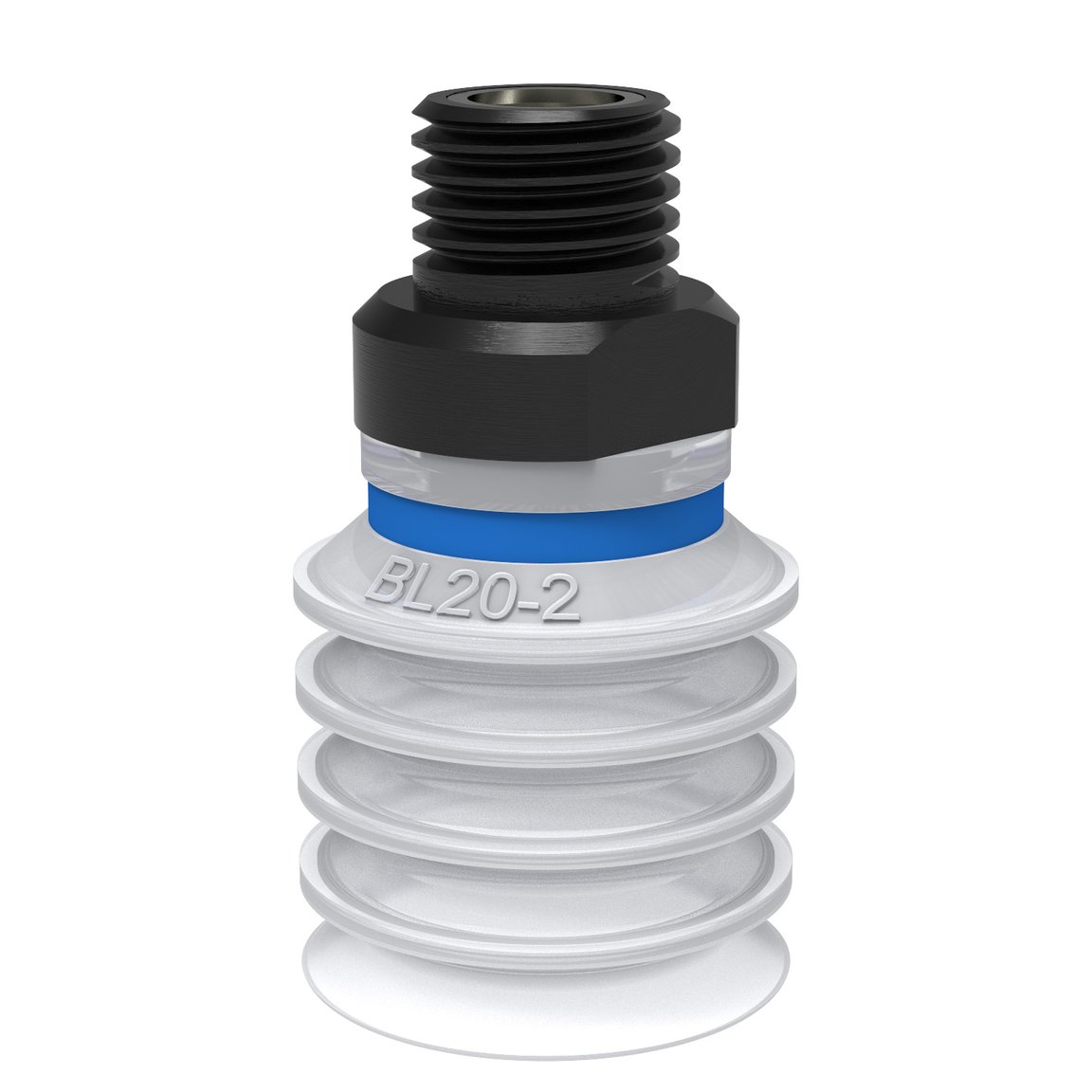 Suction cup BL20-2 Silicone FCM, 1/8" NPT male, with mesh filter - 1