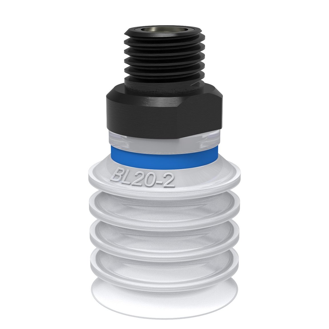 Suction cup BL20-2 Silicone FCM, 1/8" NPT male, with mesh filter