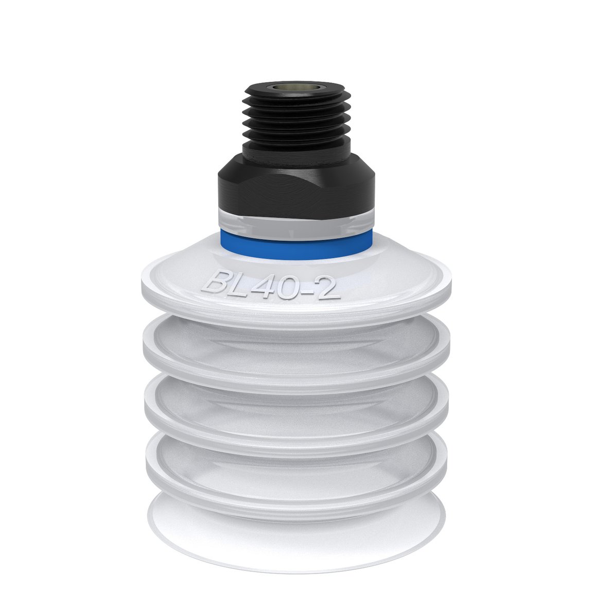 Suction cup BL40-2 Silicone FCM, 1/4" NPT male, with mesh filter - 1