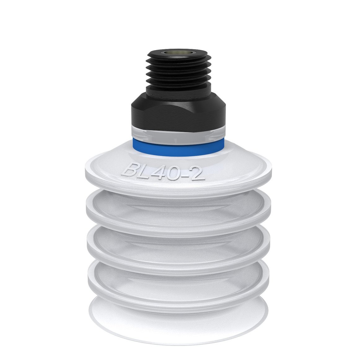 Suction cup BL40-2 Silicone FCM, 1/4" NPT male, with mesh filter - 1
