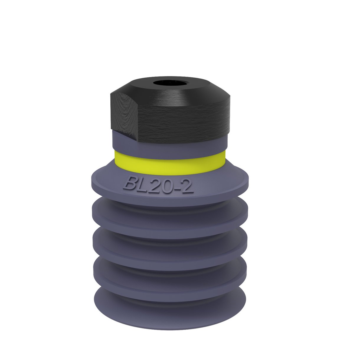 Suction cup BL20-2 HNBR, M5 female, with dual flow control valve - 1