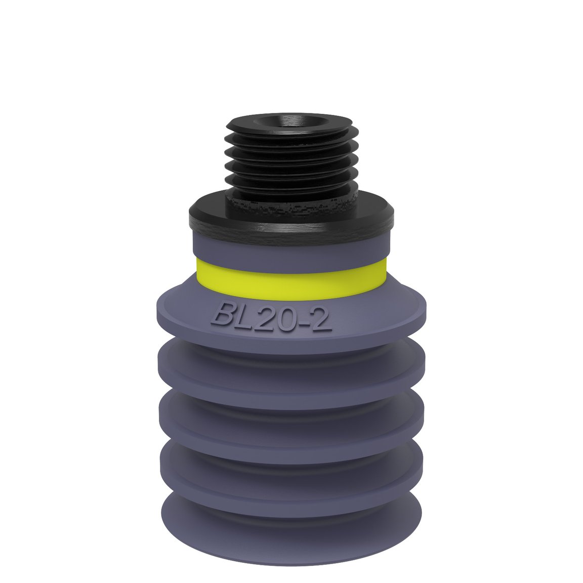Suction cup BL20-2 HNBR, G1/8" male/M5 female, with mesh filter
