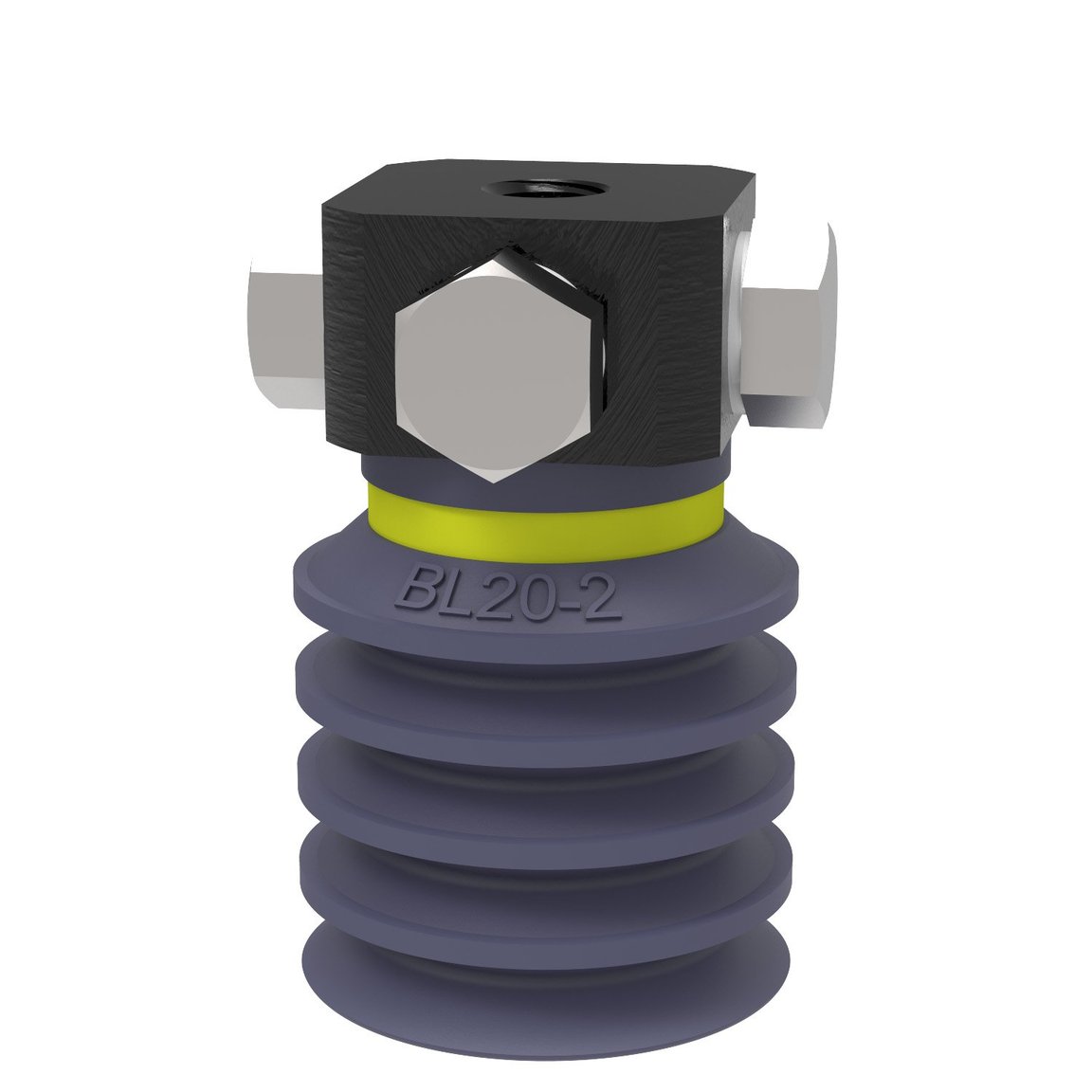 Suction cup BL20-2 HNBR, 5xM5 female, with dual flow control valve - 1