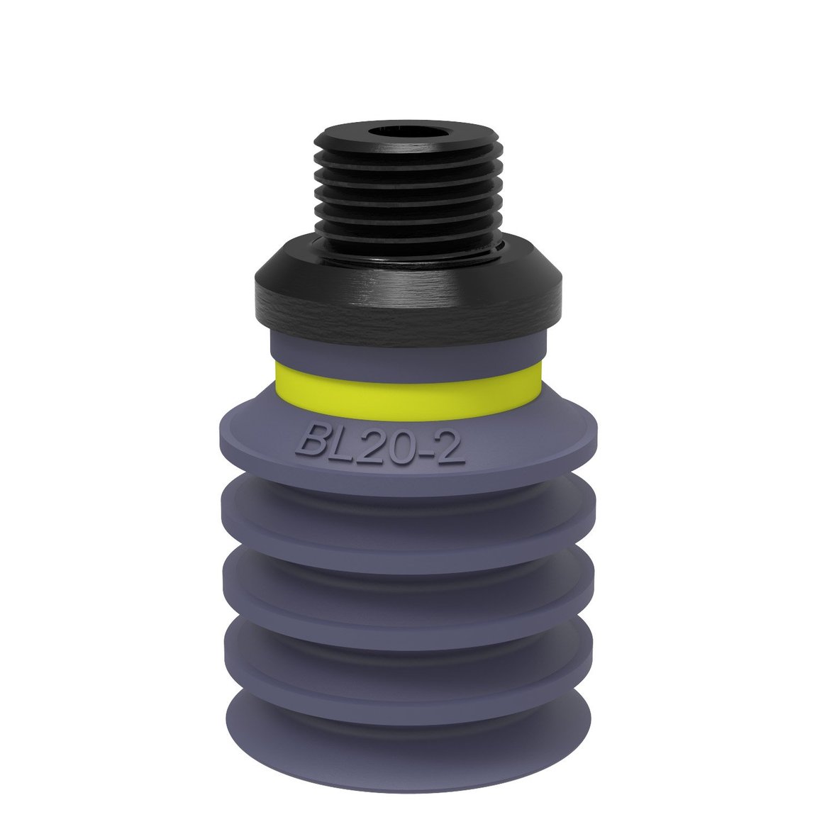 Suction cup BL20-2 HNBR, G1/8" male/M5 female, PA