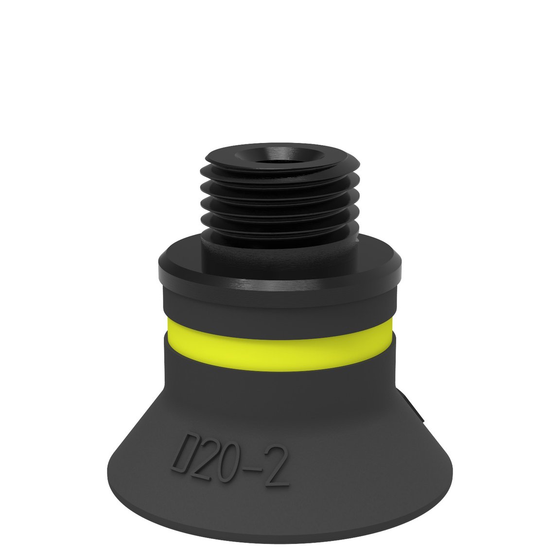 Ventouse D20-2 Chloroprène, G1/8" mâle/M5 fem., avec filtre maille - 1