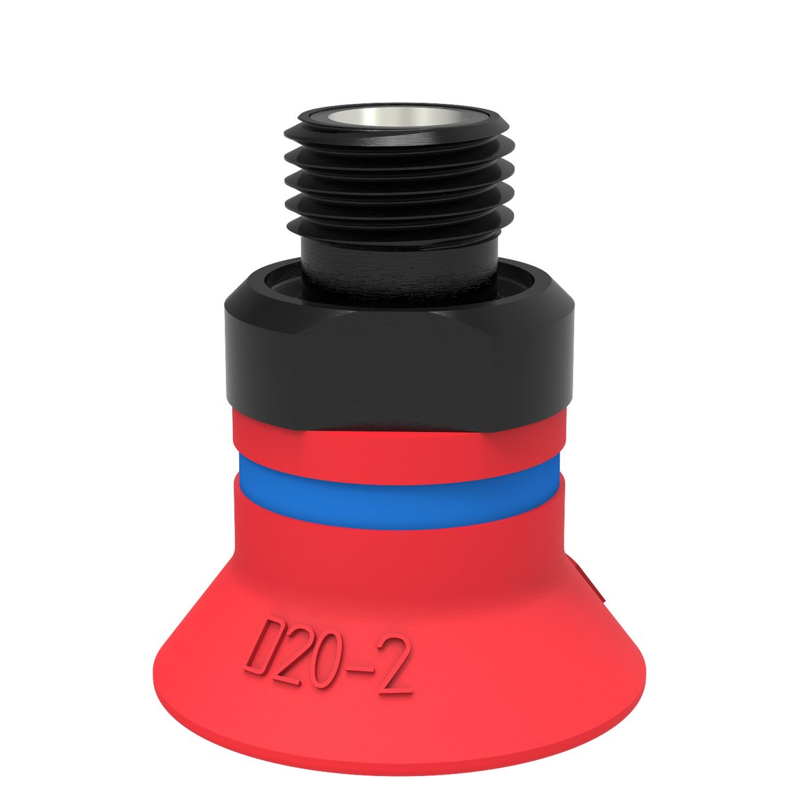 Suction cup D20-2 Silicone, G1/8" male, with mesh filter - 1