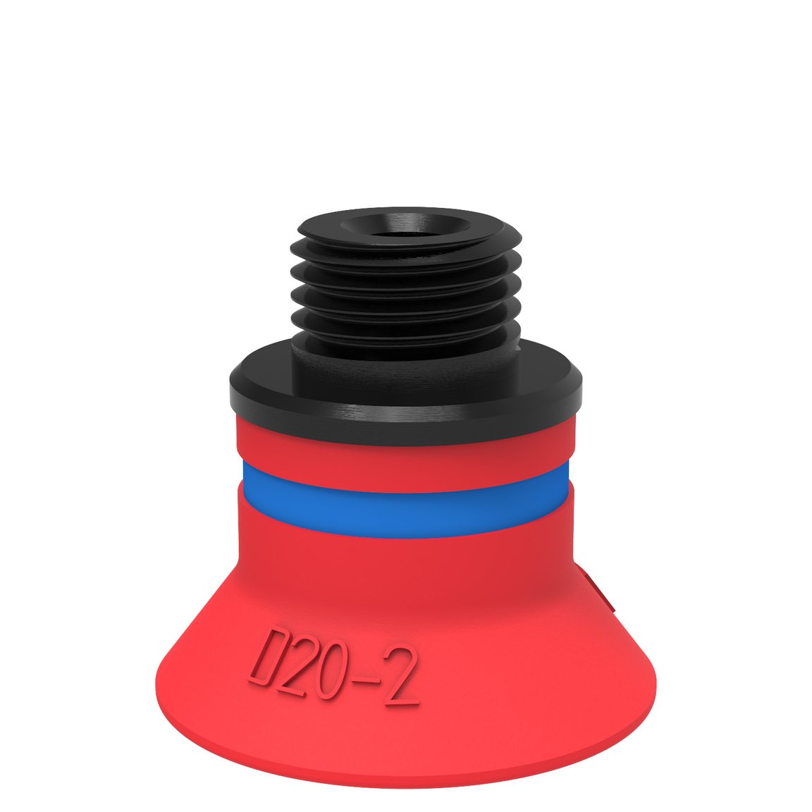 Suction cup D20-2 Silicone, G1/8" male/M5 female, with mesh filter - 1
