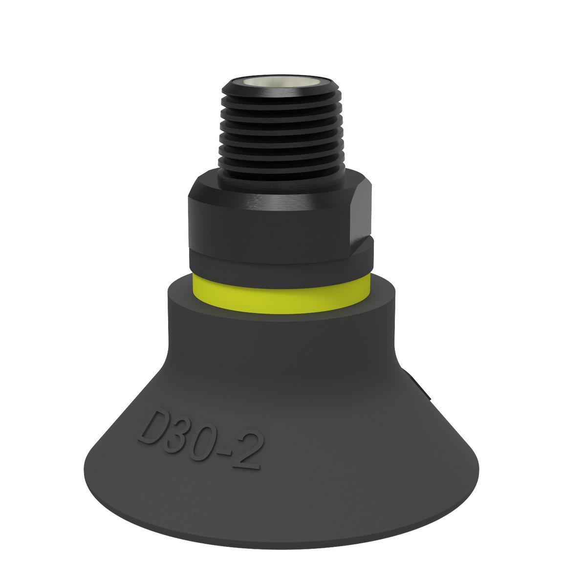 Suction cup D30-2 Chloroprene, G1/8" male, with mesh filter and dual flow control valve